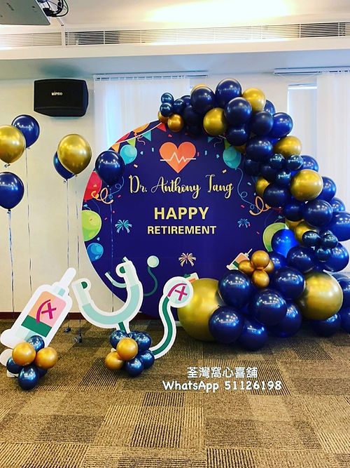 Foamboard decor 背景板氣球鏈佈置